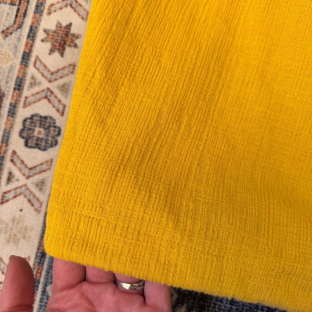 Madewell Texture & Thread Off-the-Shoulder Top Golden Yellow Women’s Size XL - Picture 11 of 11